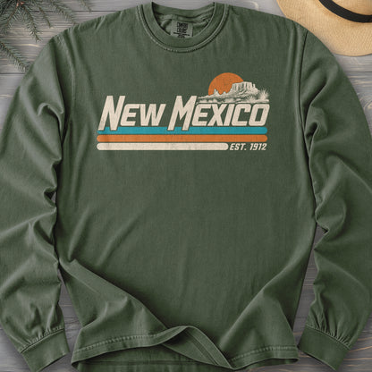 New Mexico Retro Stripe Comfort Colors 6014 Long Sleeve