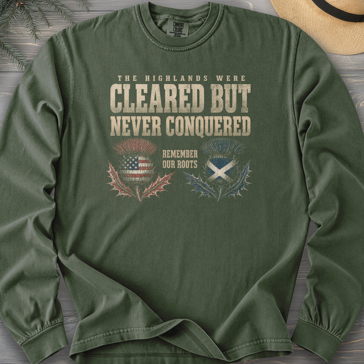 Highlands Were Cleared Comfort Colors 6014 Long Sleeve