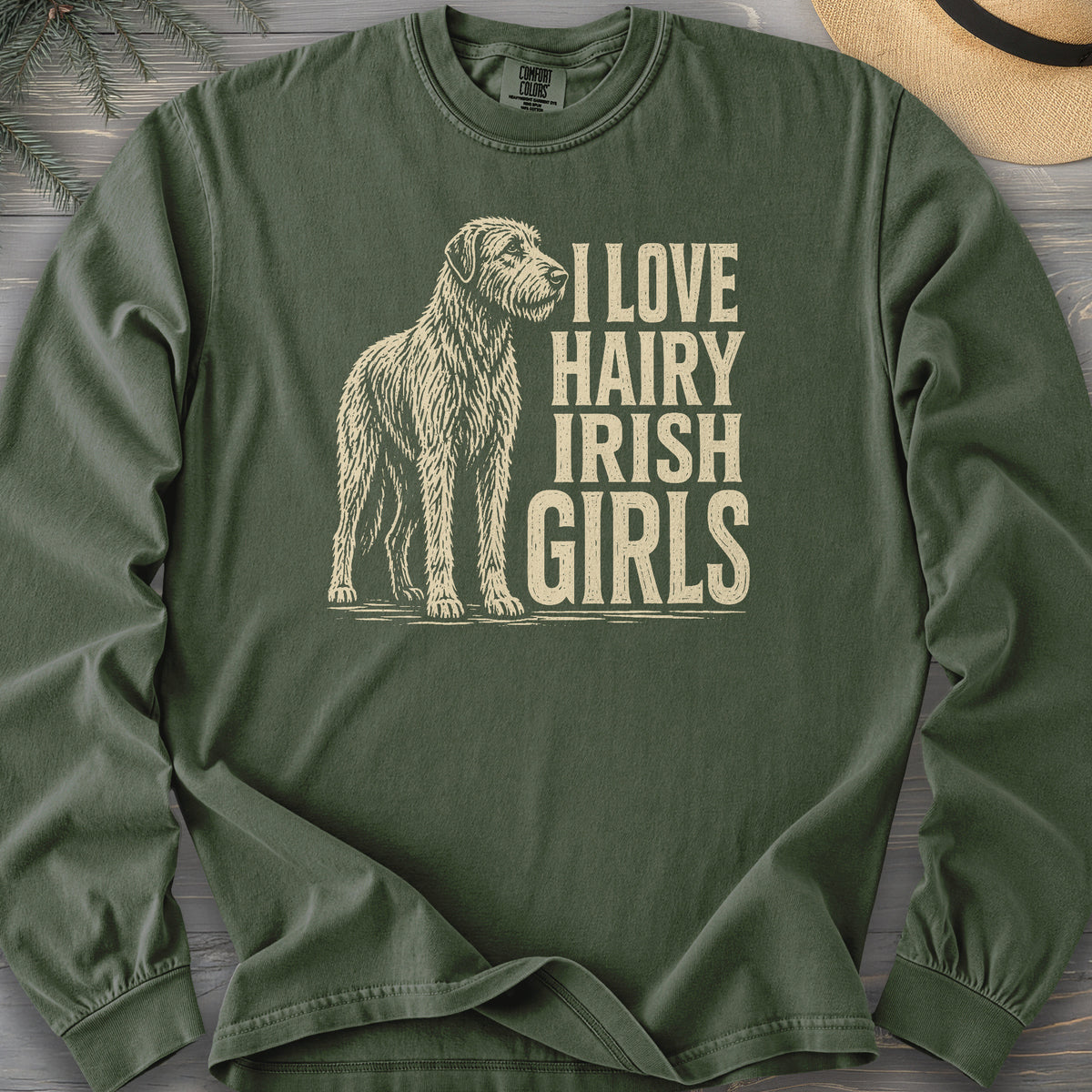 Irish Wolfhound Lover Comfort Colors 6014 Long Sleeve