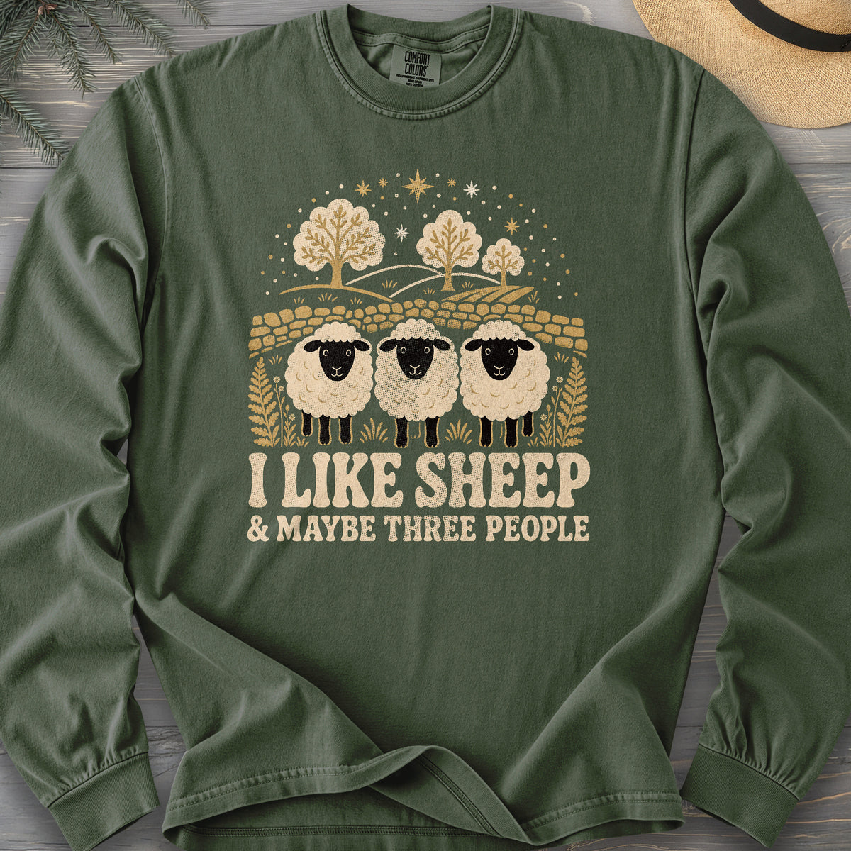 I Like Sheep Comfort Colors 6014 Long Sleeve