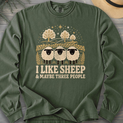 I Like Sheep Comfort Colors 6014 Long Sleeve