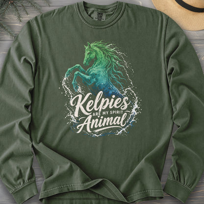 Kelpie Spirit Animal Comfort Colors 6014 Long Sleeve