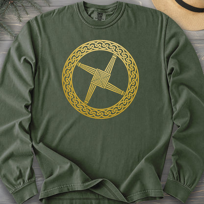 St Brigids Cross Comfort Colors 6014 Long Sleeve