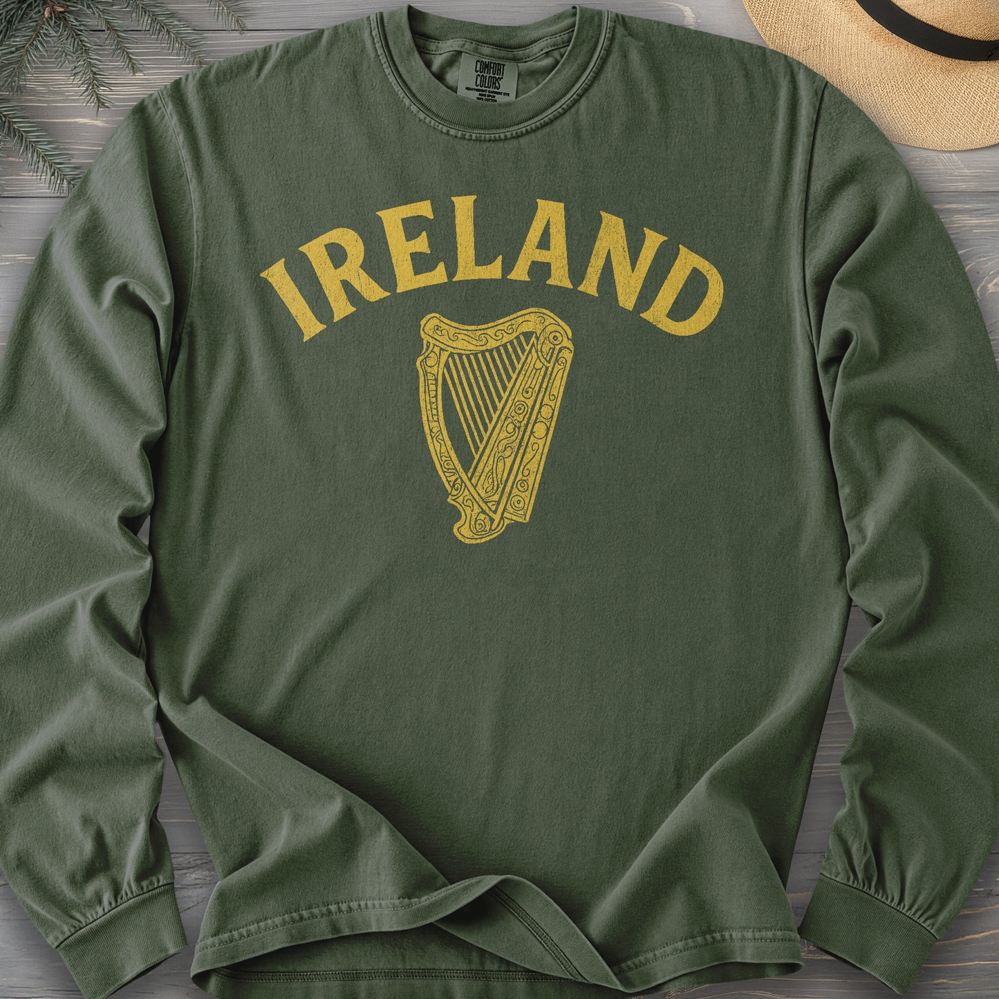 Ireland Vintage Harp Long Sleeve Shirt