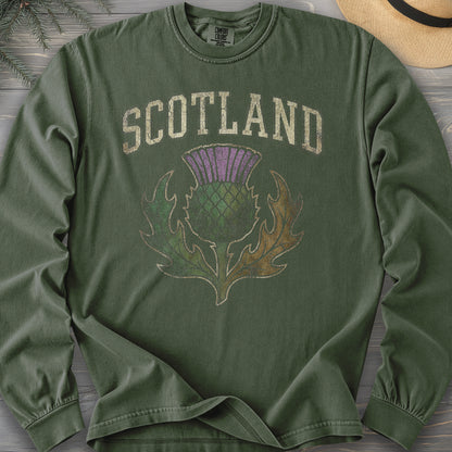 Scotland Distressed Thistle Long Sleeve Shirt