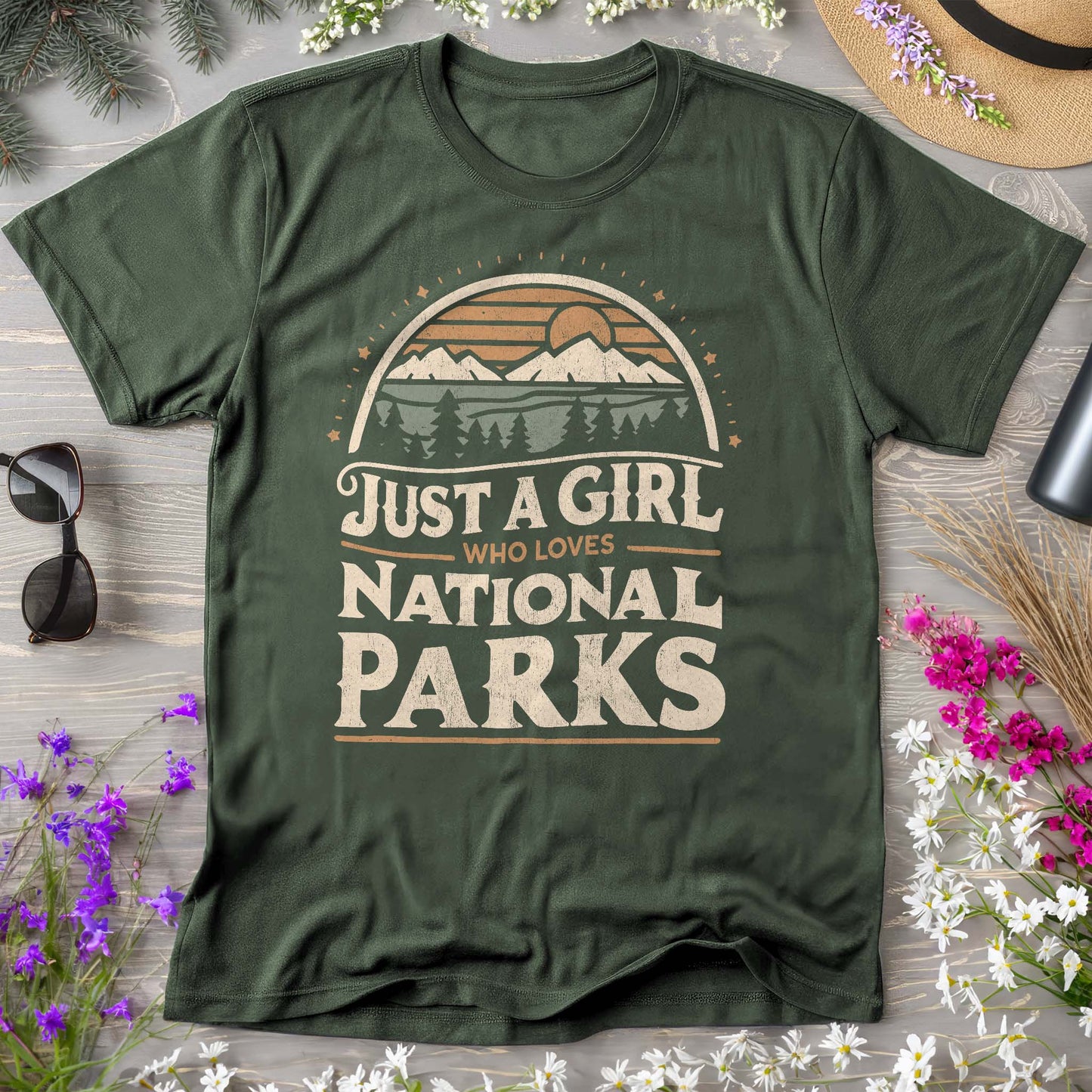 Just a Girl Who Loves National Parks Comfort Colors T-Shirt