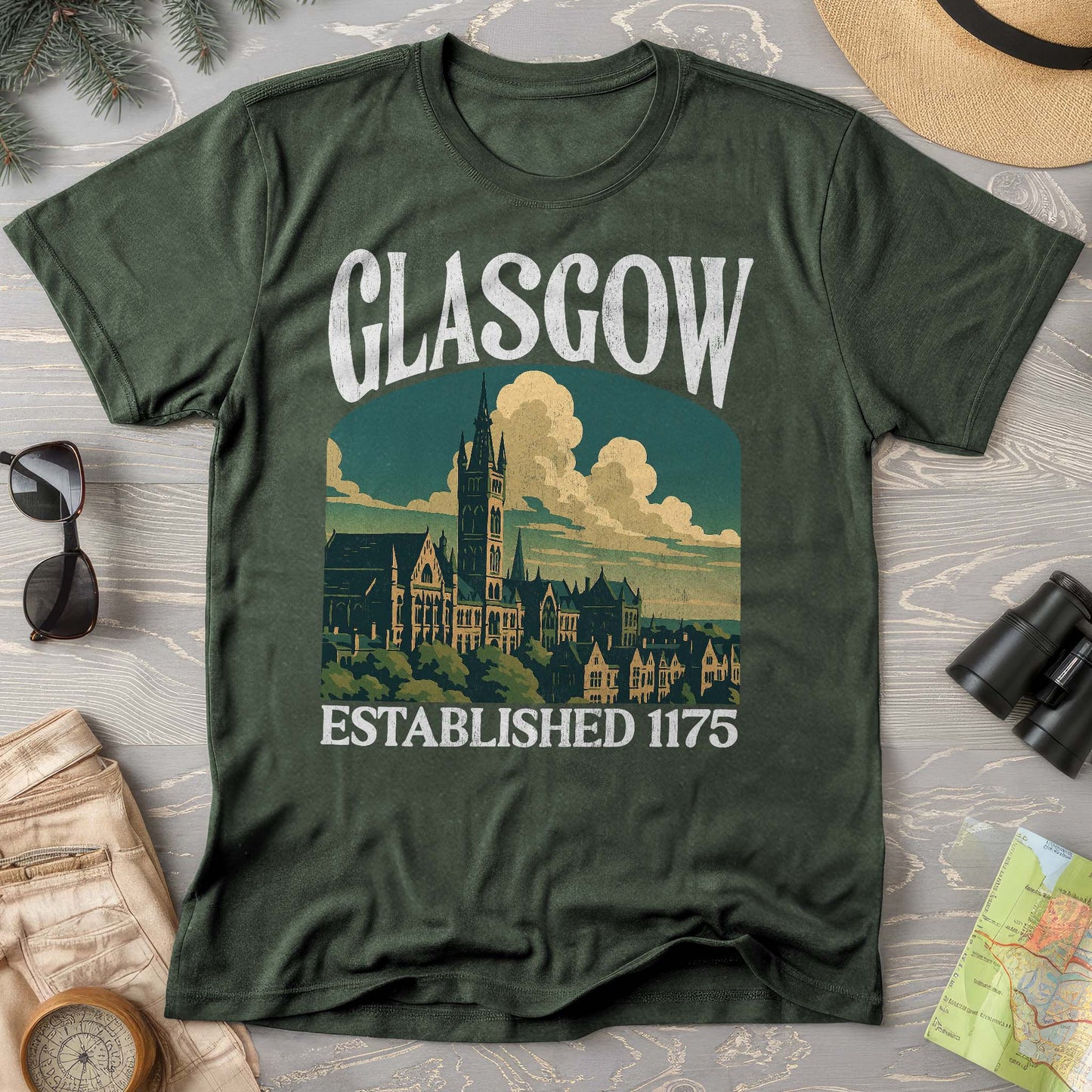 Glasgow Scotland "Big and Bold" Comfort Colors T-Shirt