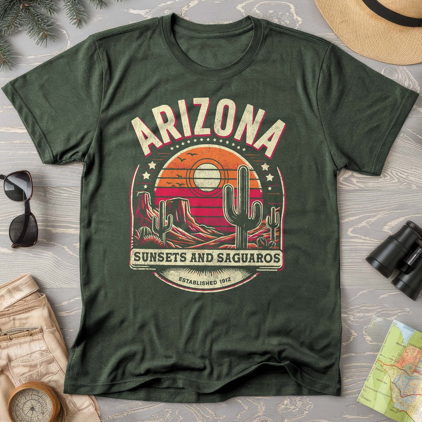 Arizona "Sunsets and Saguaros" Comfort Colors T-Shirt
