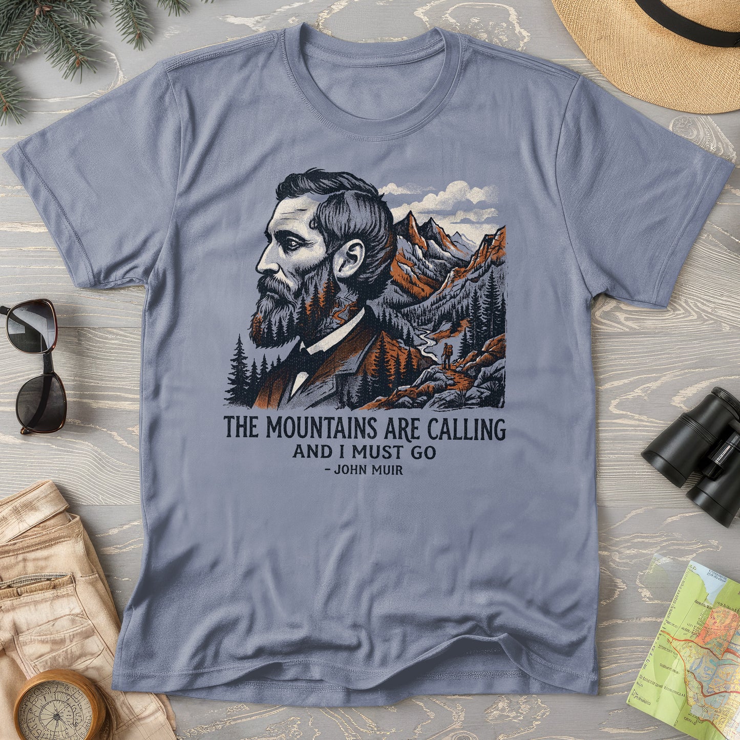 Mountains Calling John Muir T-Shirt
