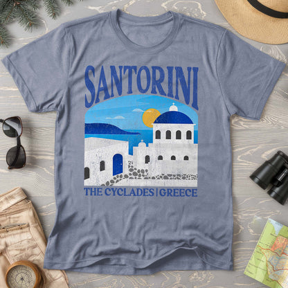 Santorini Greece "Big and Bold" Comfort Colors T-Shirt