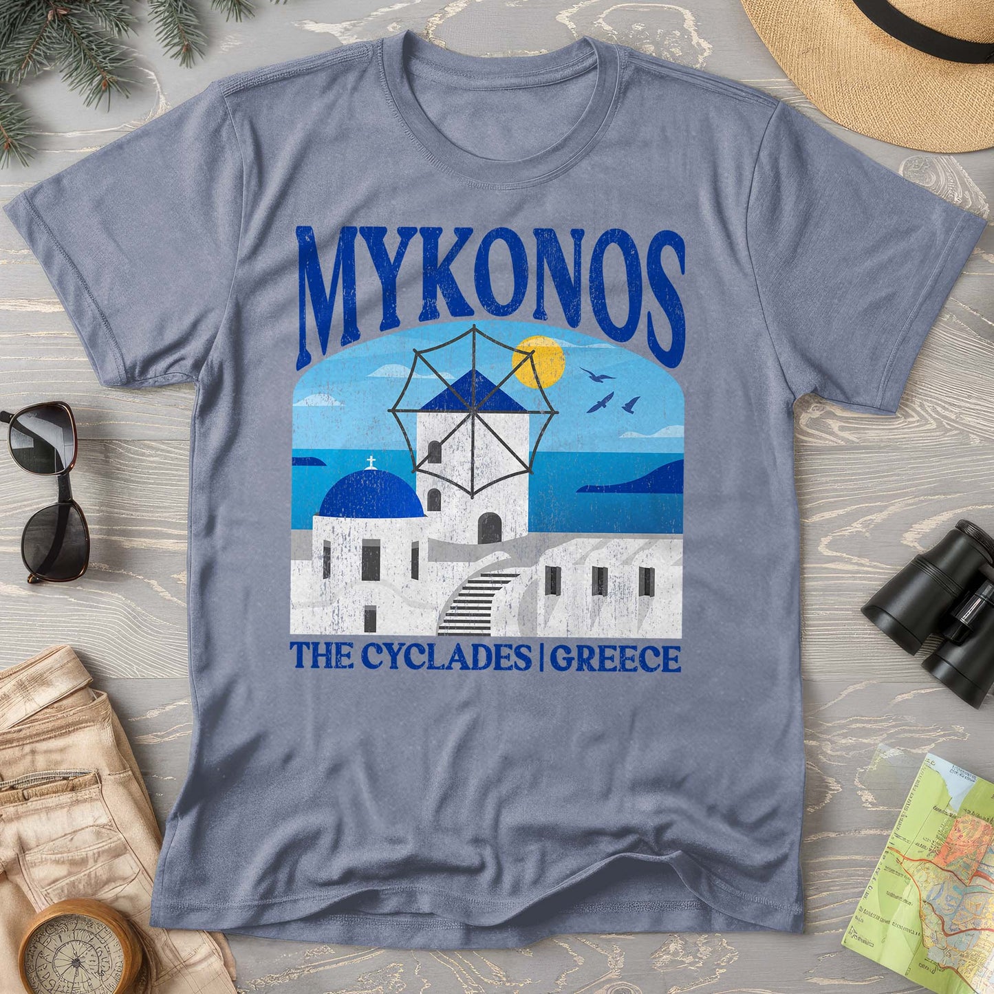 Mykonos Greece "Big and Bold" Comfort Colors T-Shirt