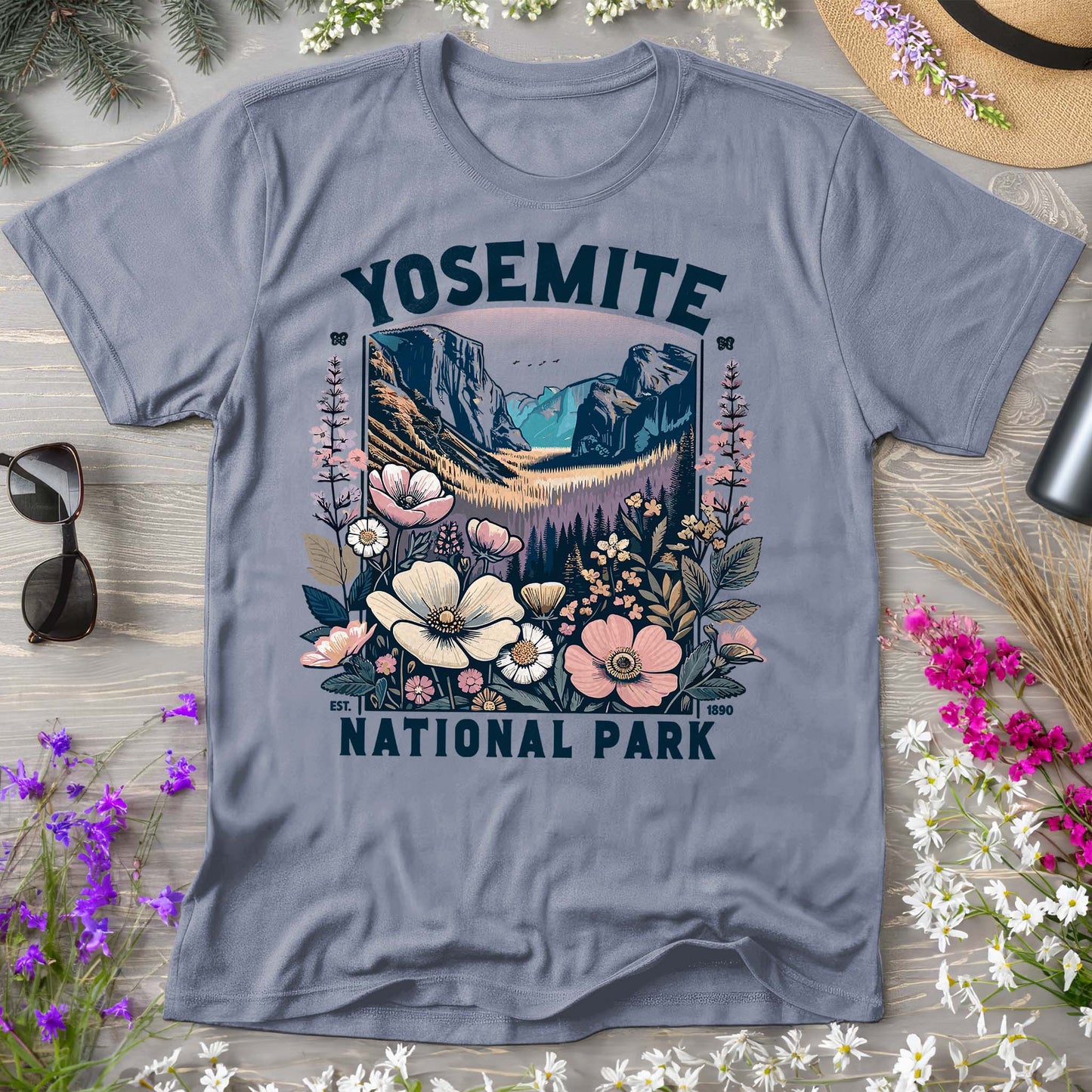 Yosemite National Park "Wildflower" Comfort Colors T-Shirt