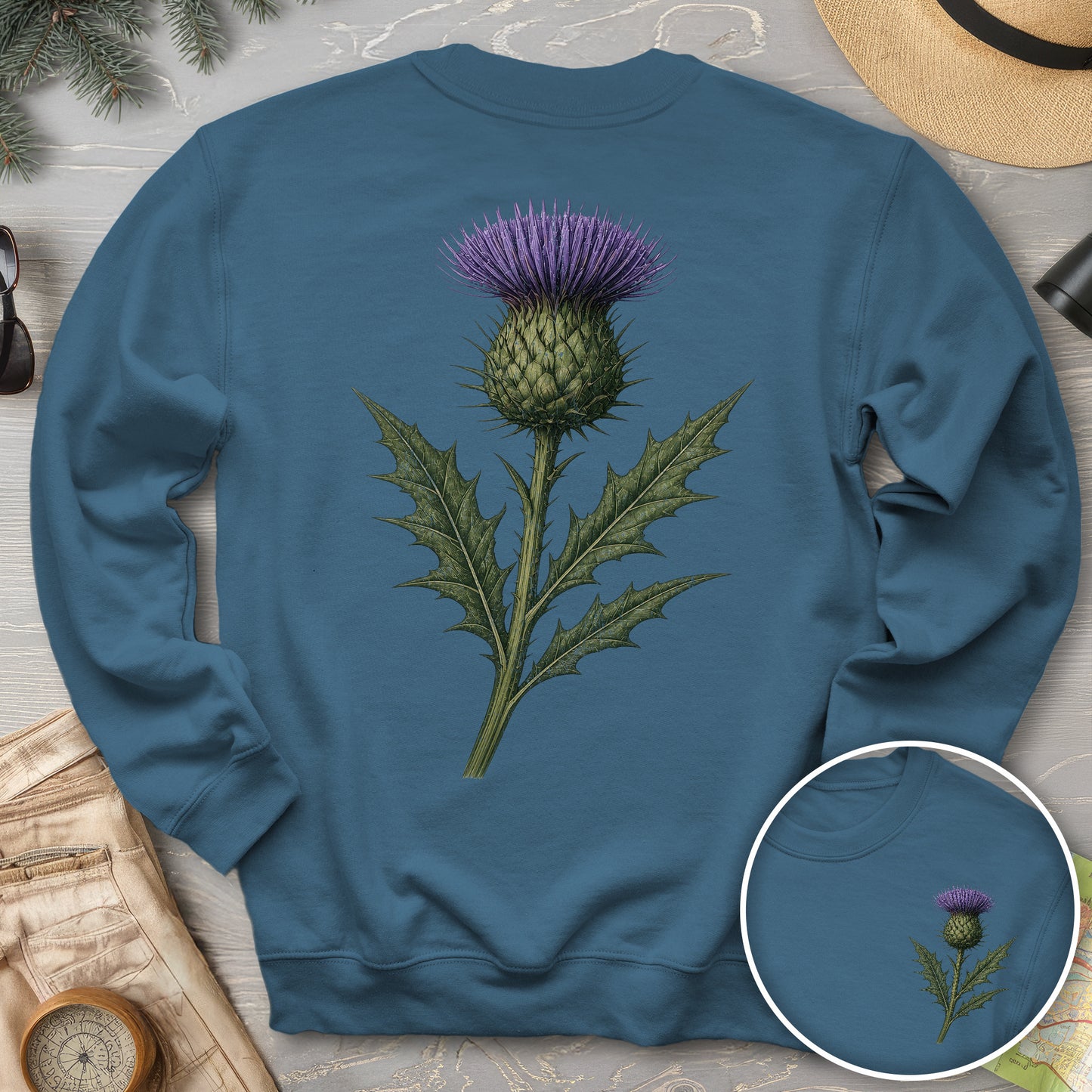 Thistle of Scotland Front/Back Print Sweatshirt