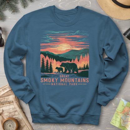 Great Smoky Mountains Sunset Bears Sweatshirt