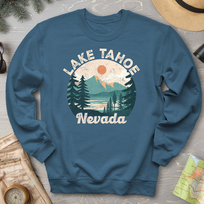 Lake Tahoe Nevada Vintage Circle Sweatshirt