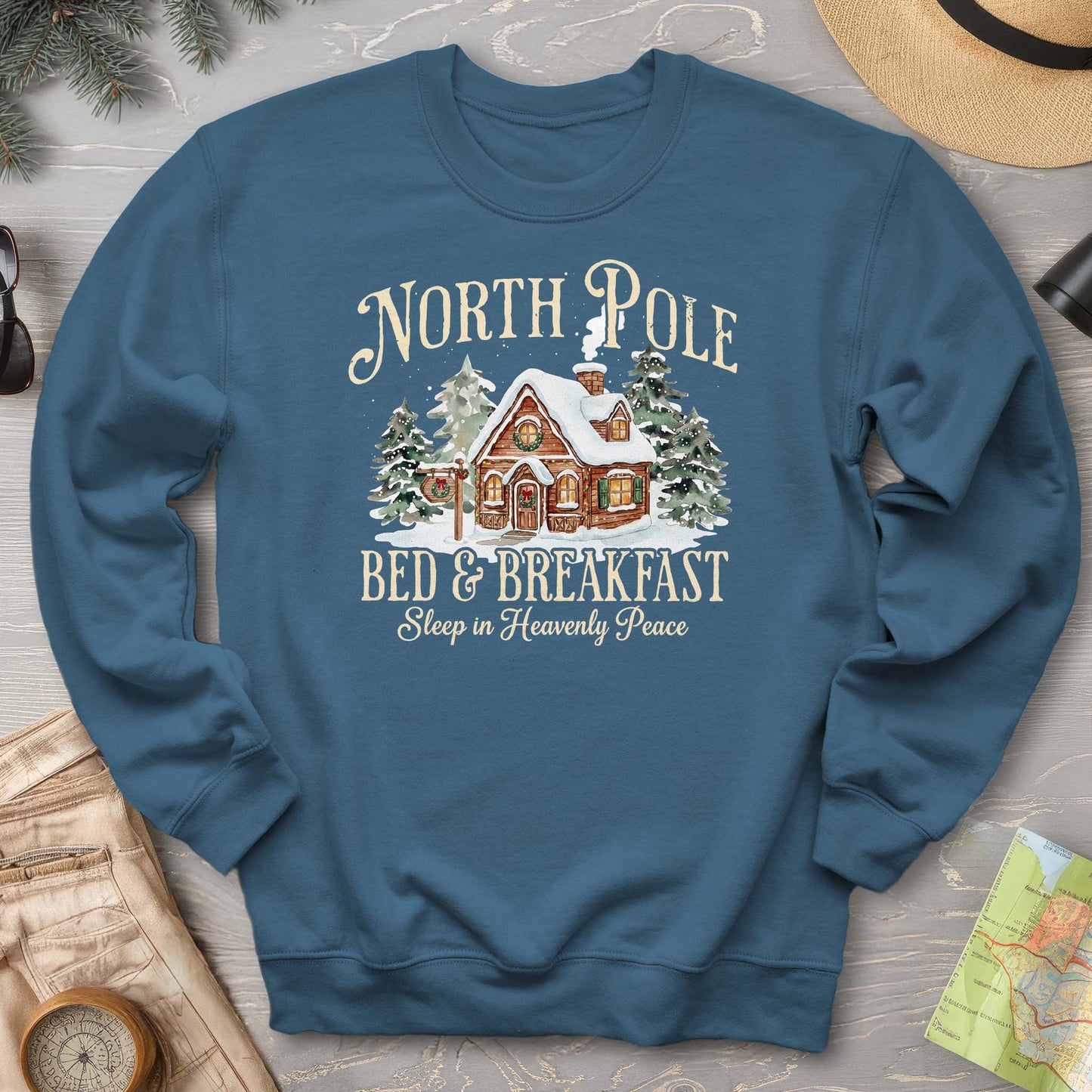 North Pole Bed and Breakfast "Heavenly Peace" Sweatshirt