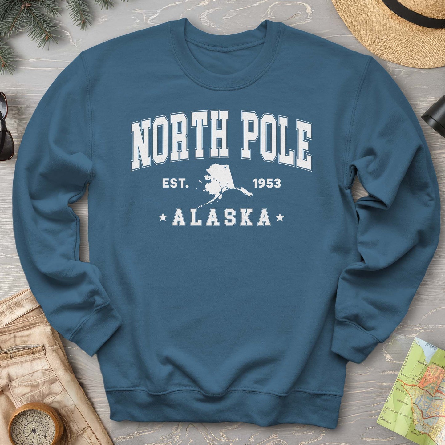 North Pole Alaska Varsity Sweatshirt
