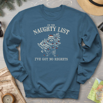 Naughty List Racoon Xmas Sweatshirt