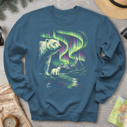 Northern Lights Polar Bears Sweatshirt