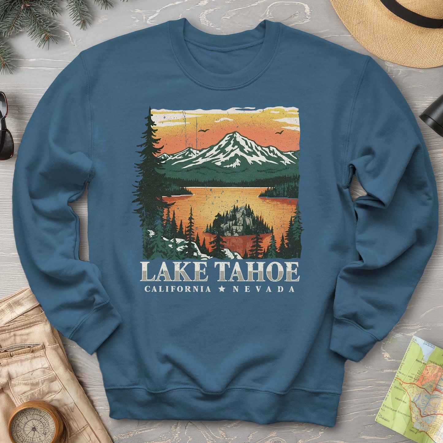 Lake Tahoe Emerald Bay Sunset Sweatshirt