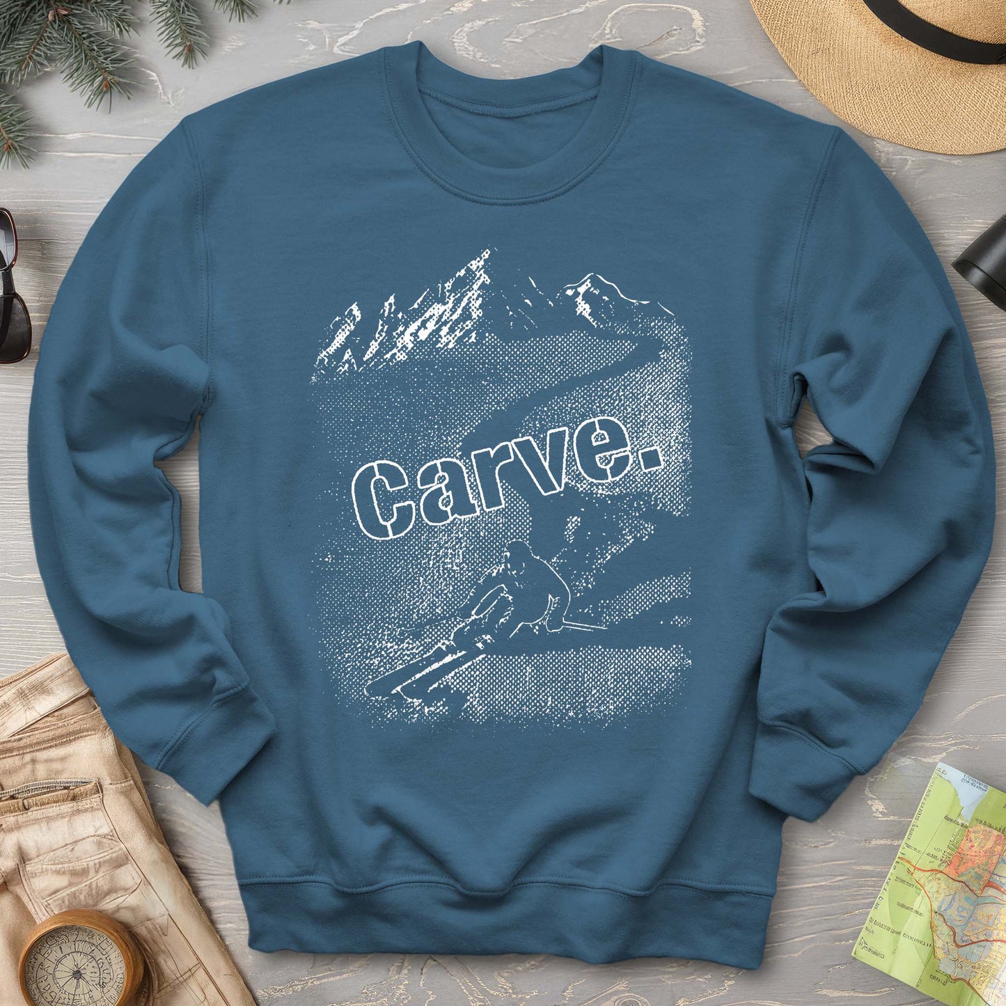 Carve Ski Print Sweatshirt