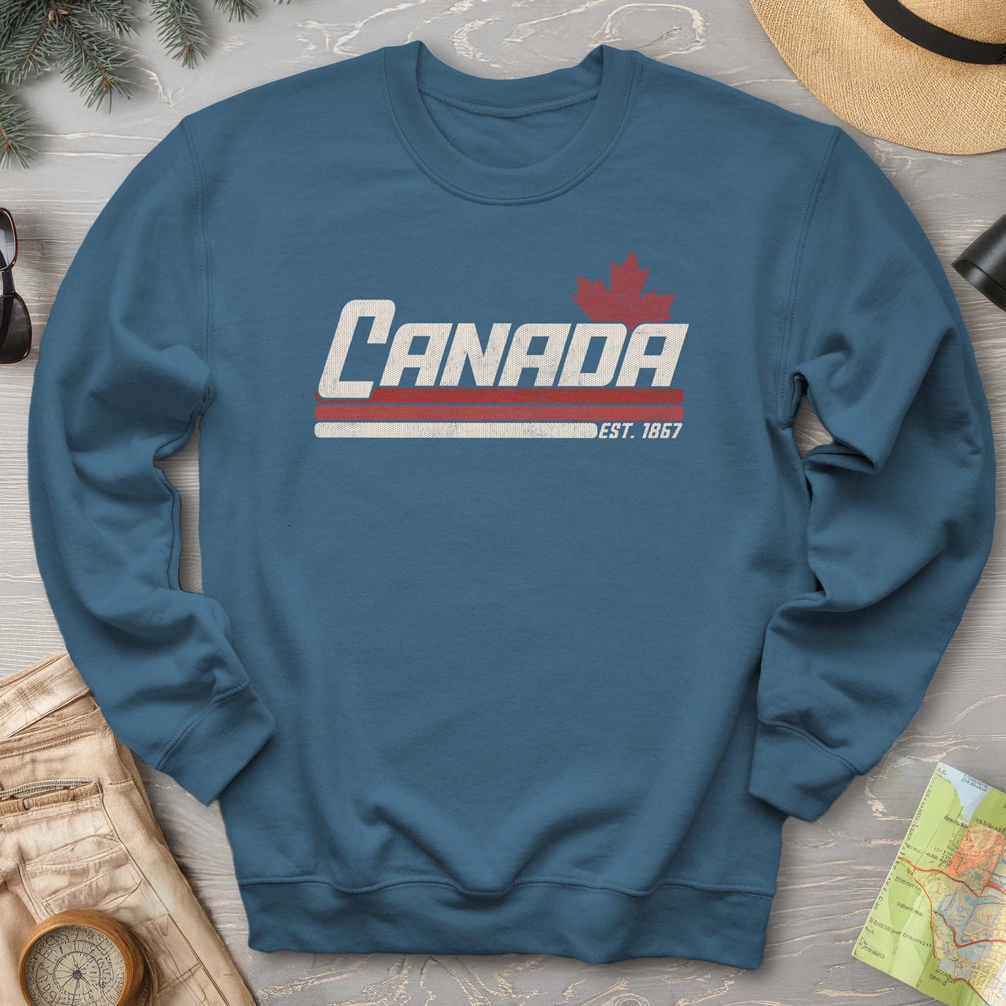 Canada Retro Stripe Sweatshirt
