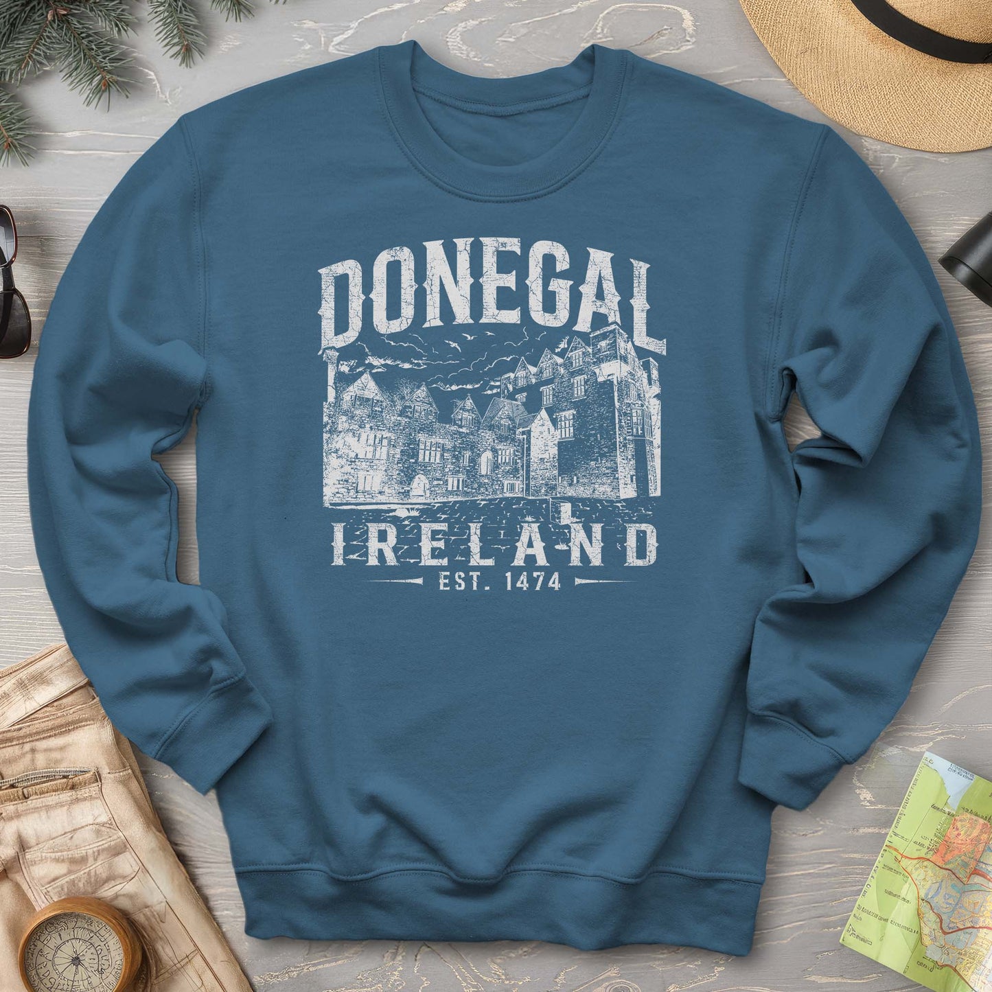 Donegal Ireland Vintage Print Sweatshirt