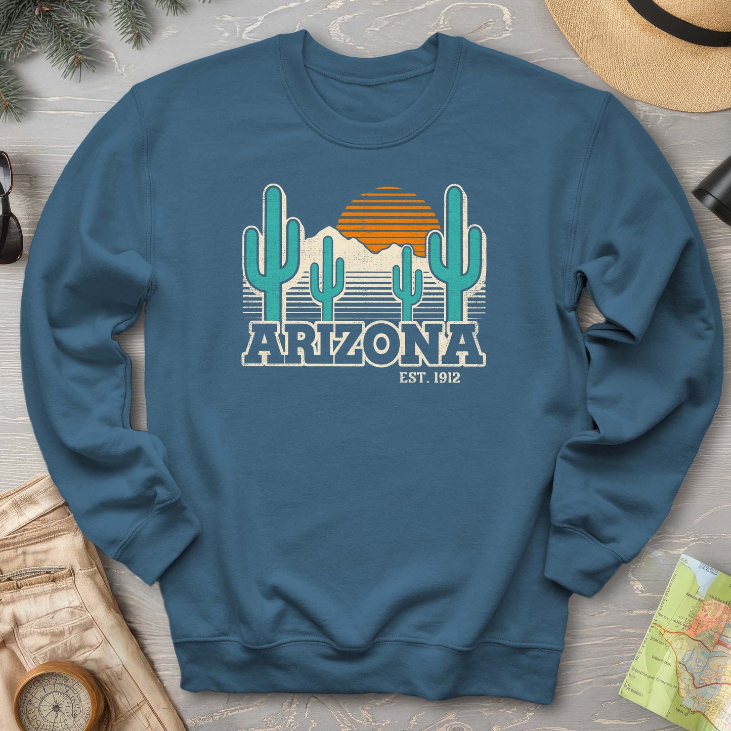 Arizona Retro Cactus Sweatshirt