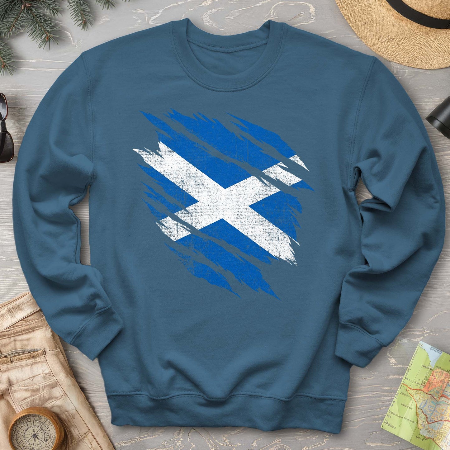 Scotland Weathered Flag Sweatshirt