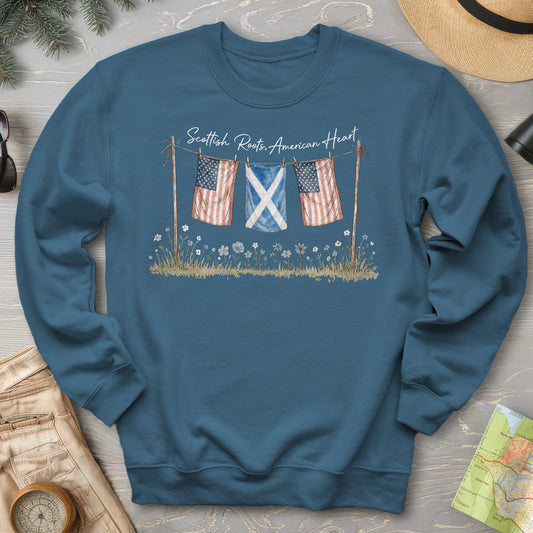 Scottish Roots American Heart Sweatshirt