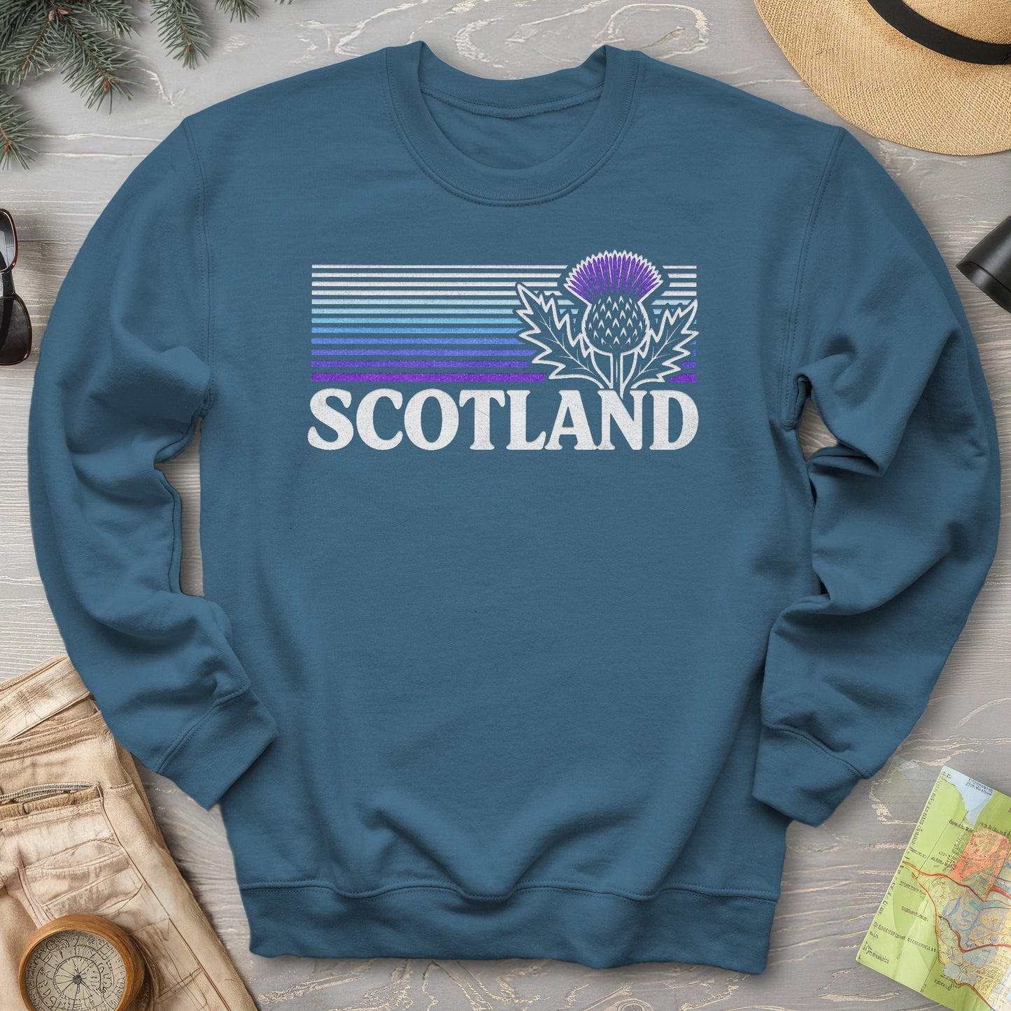 Scotland Retro Thistle Sweatshirt
