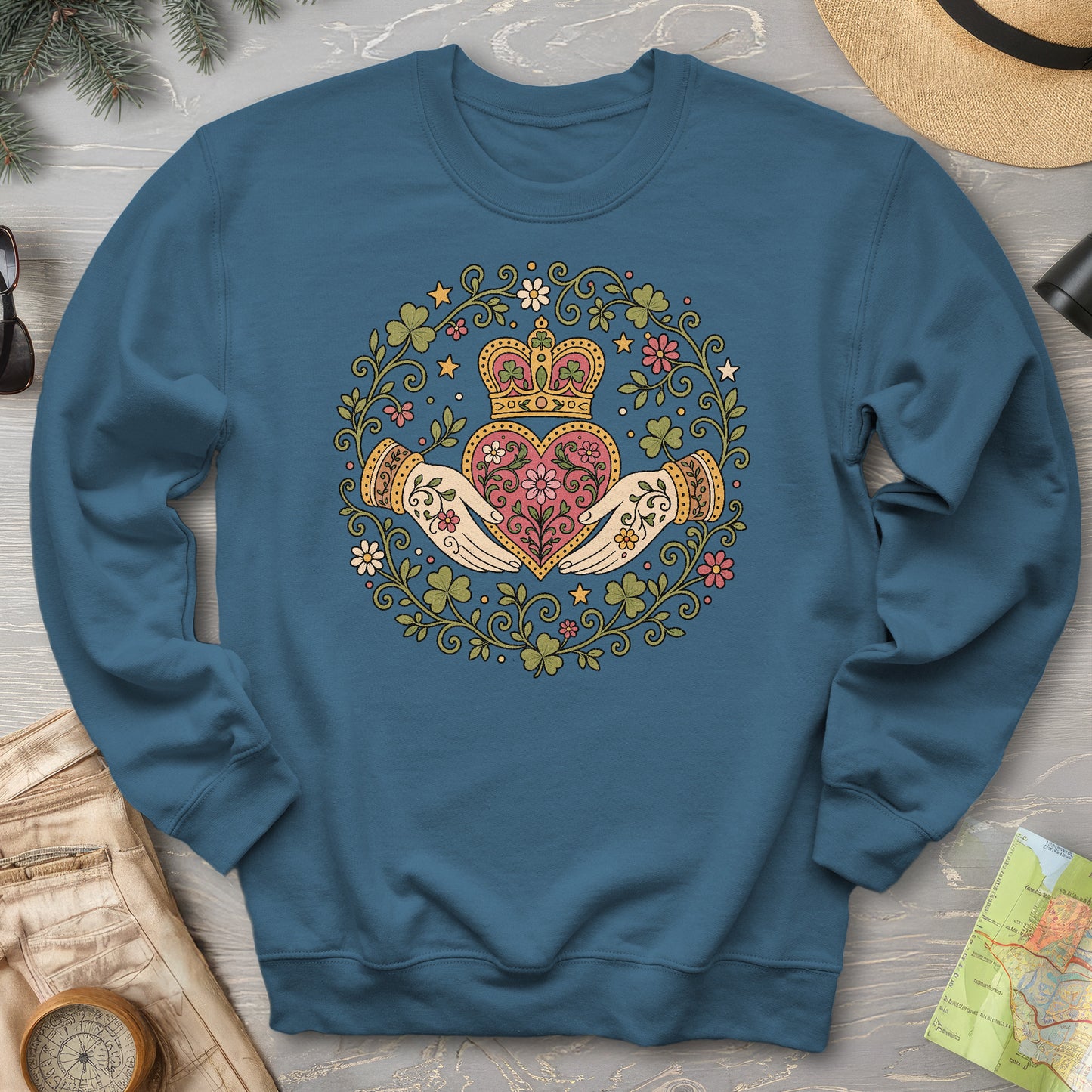 Claddagh Florals Sweatshirt