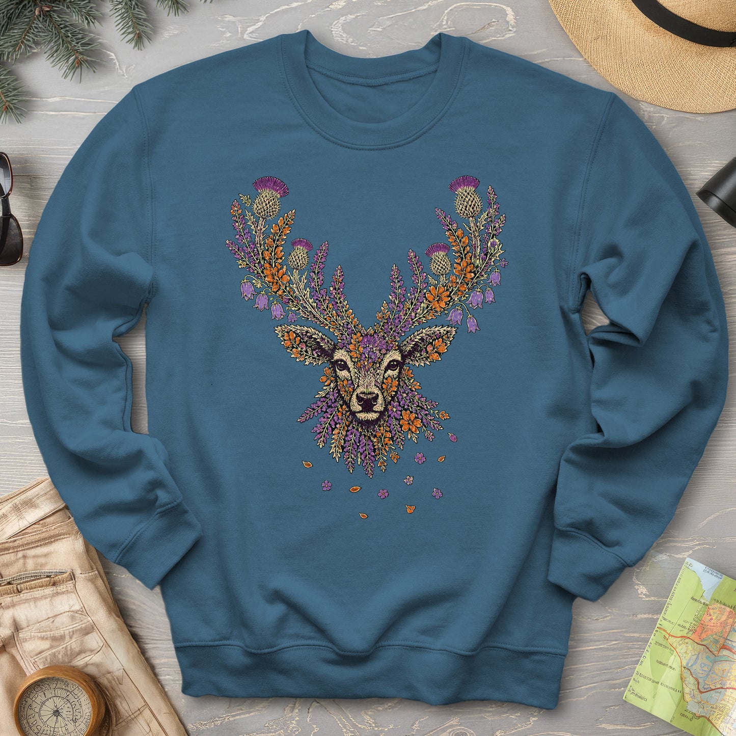 Floral Stag Sweatshirt