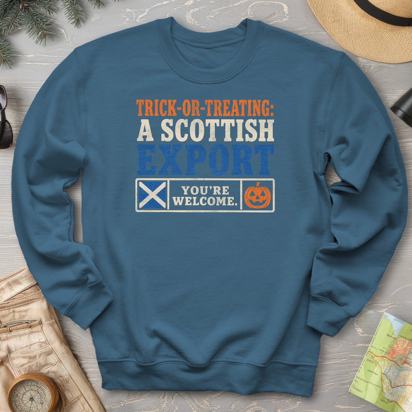 Trick Or Treat Scottish Sweatshirt