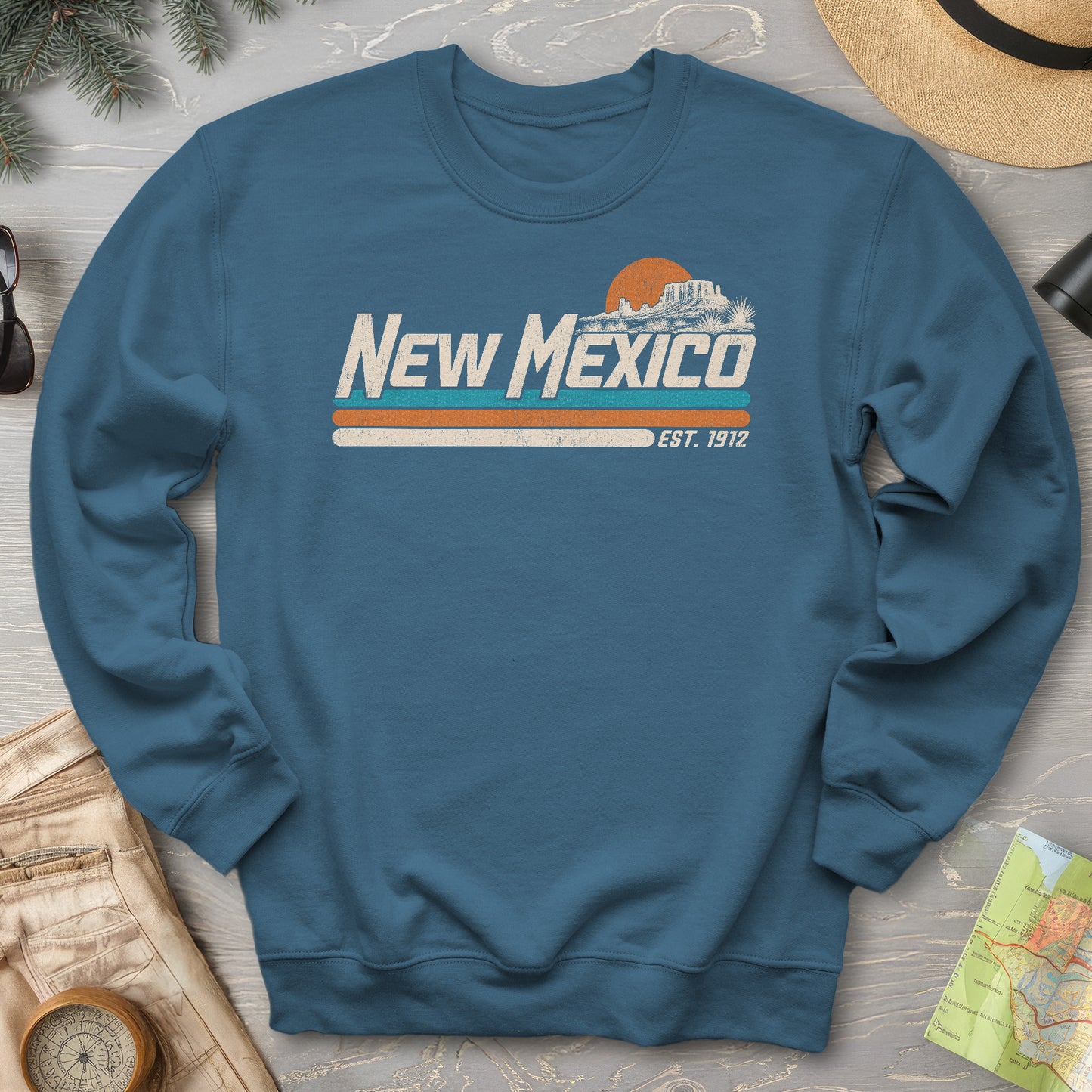 New Mexico Retro Stripe Sweatshirt