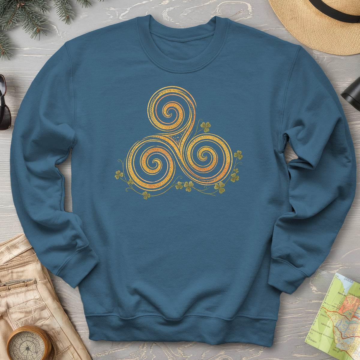 Irish Golden Triskele Sweatshirt
