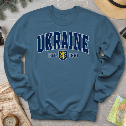 Ukraine Varsity Heraldry Crewneck Sweatshirt