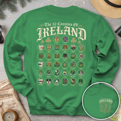 Ireland County Crests Front/Back Print Sweatshirt