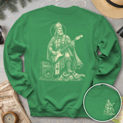 Saint Patrick Guitar Front/Back Print Sweatshirt