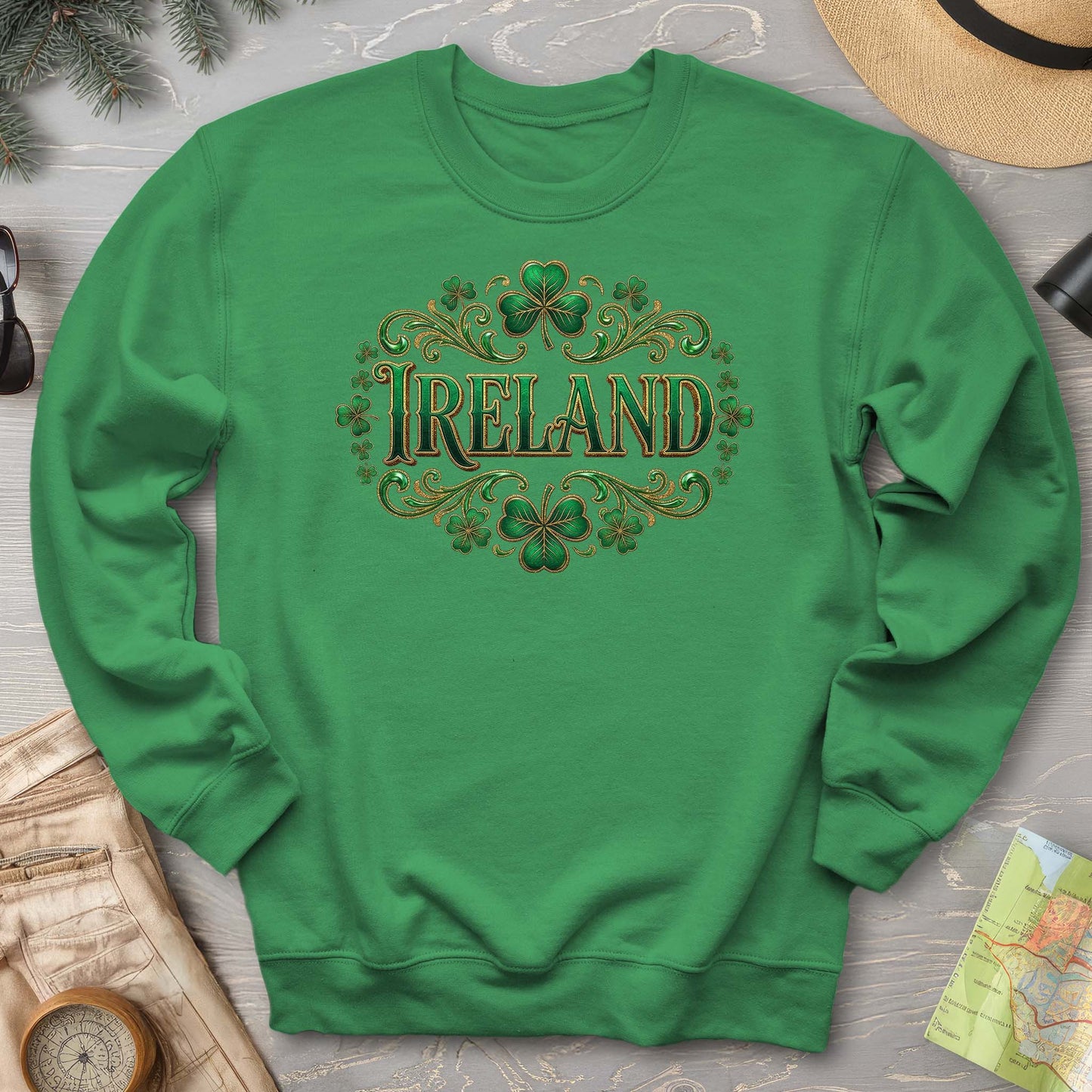 Ireland Shamrock Emblem Sweatshirt