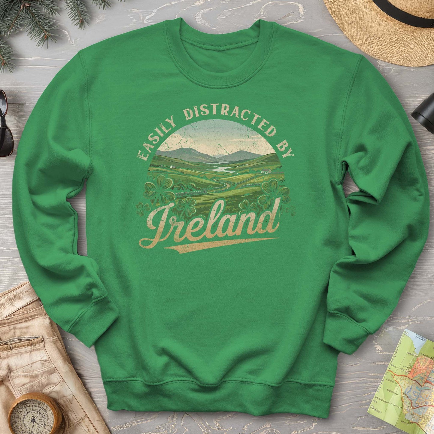 Distracted By Ireland Sweatshirt