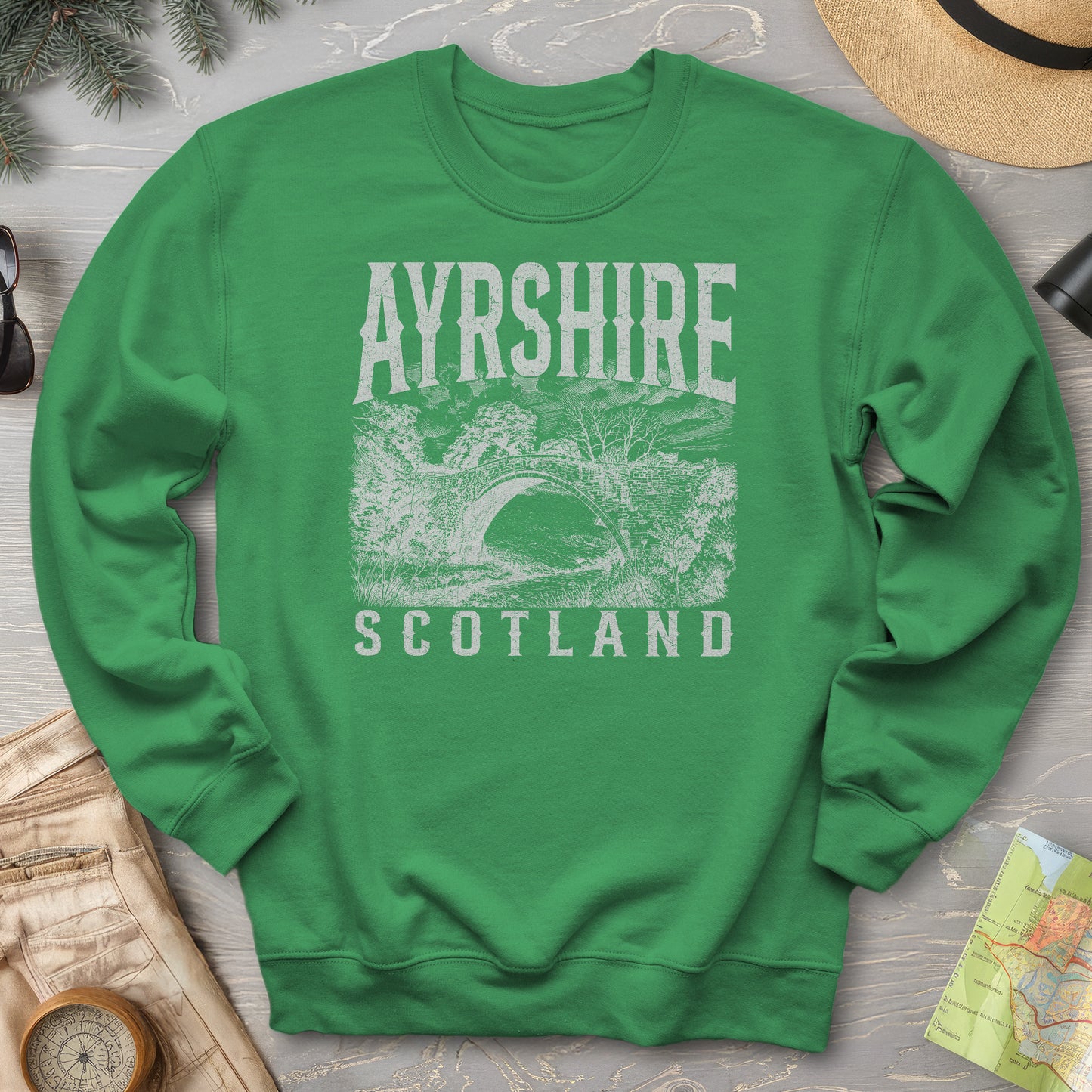 Ayrshire Scotland Sketch Sweatshirt