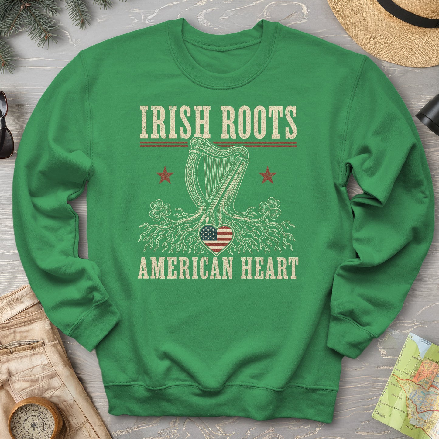 Irish Roots Harp Sweatshirt