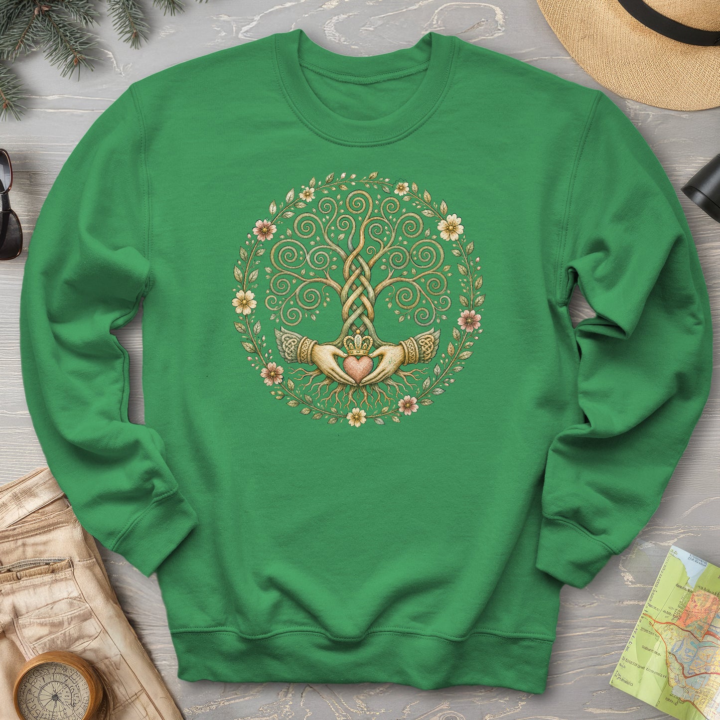 Claddagh Triskele Tree Sweatshirt