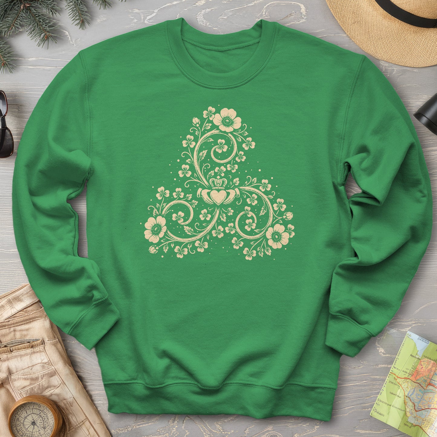 Triskele Shamrock Spiral Sweatshirt