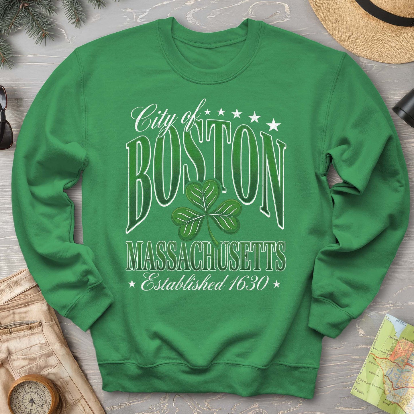 Boston Varsity Shamrock Sweatshirt