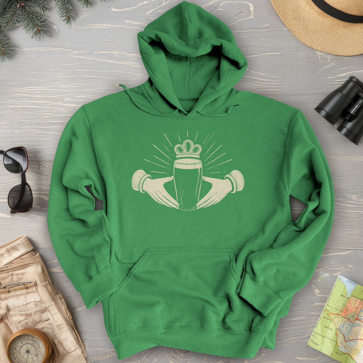 Claddagh Irish Beer Hoodie