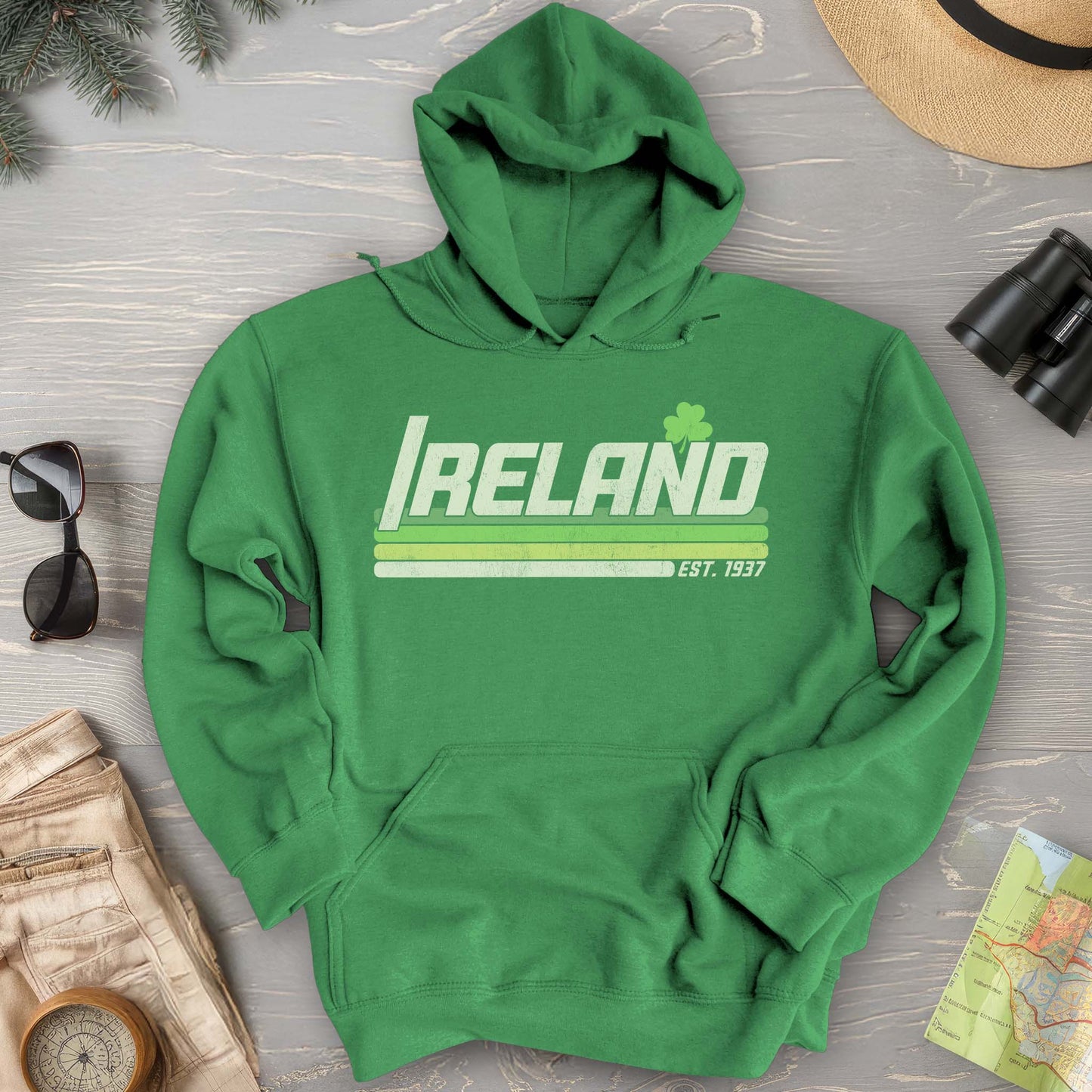 Ireland Retro Stripe Hoodie