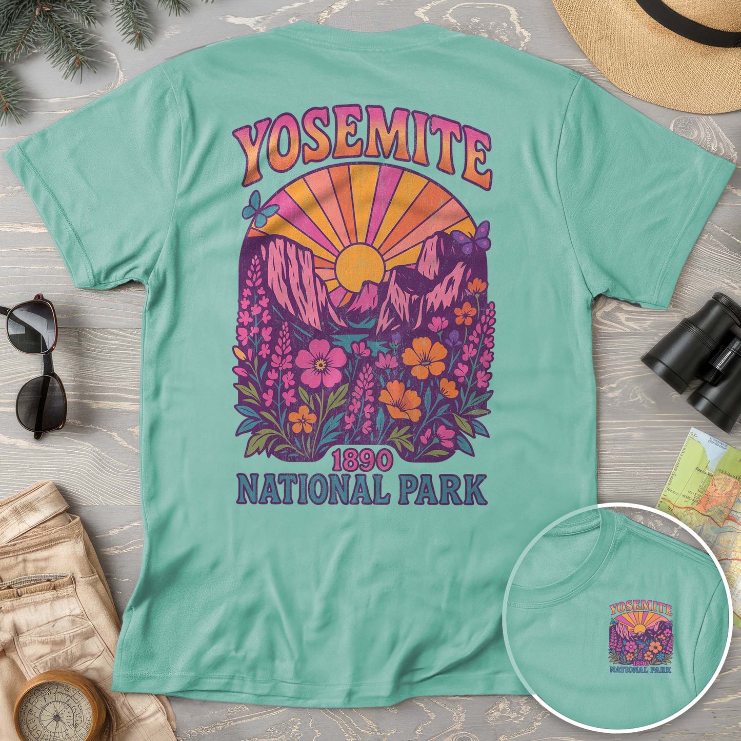 Yosemite Retro Vibes Front/Back Comfort Colors T-Shirt