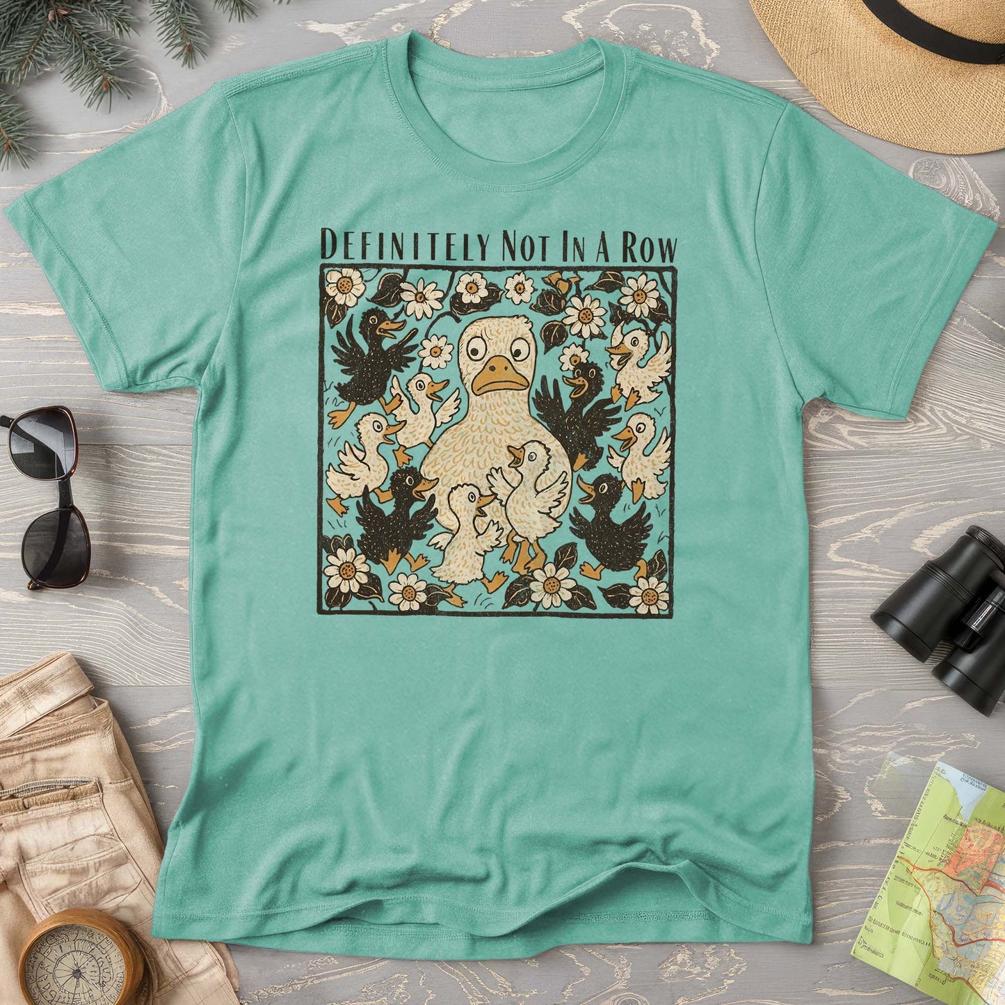 Ducks "Definitely Not in a Row" Comfort Colors T-Shirt